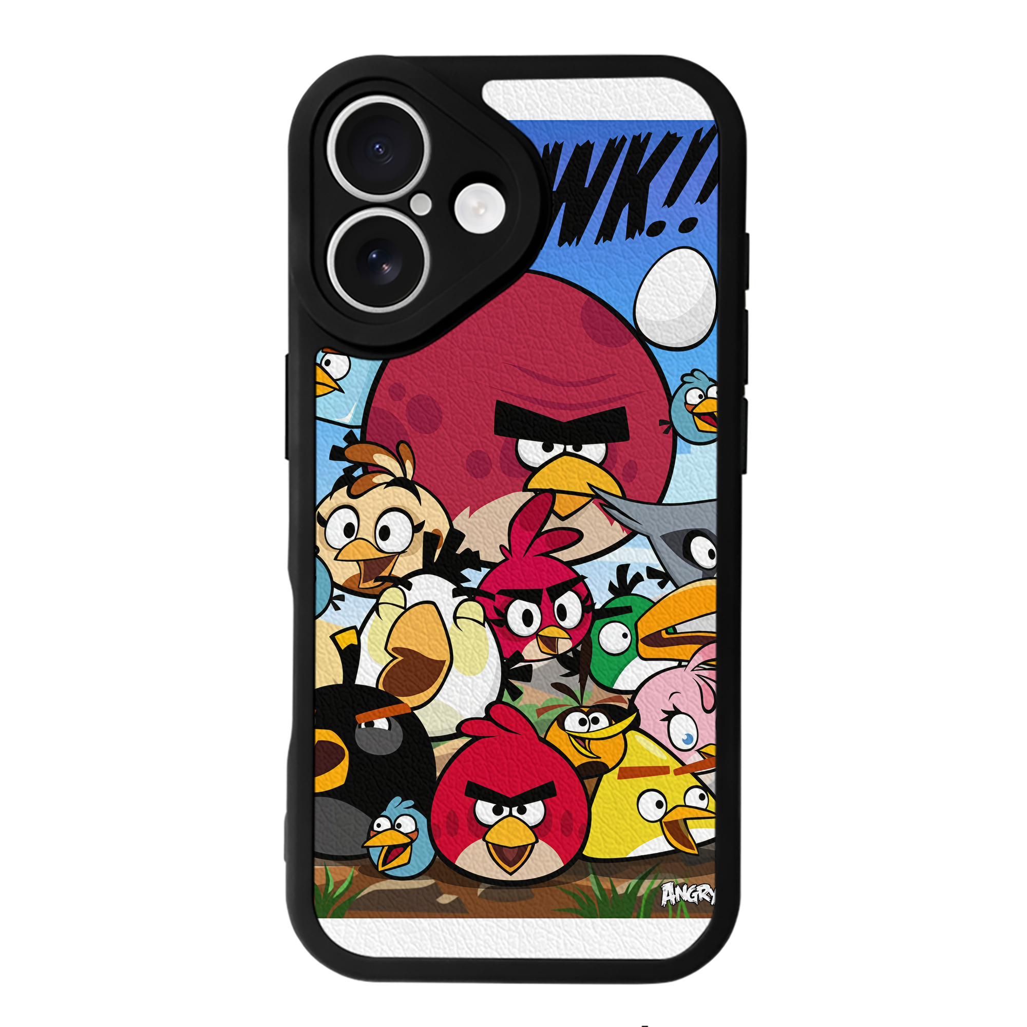 （画像用） Angry Birds アングリーバード 【iPhone 16シリーズ対応】シリコンスマホケース（レザー調） 材質：シリコン